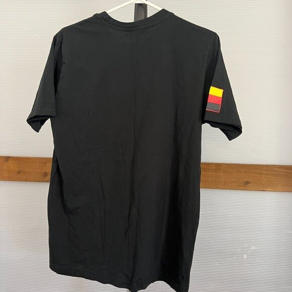 Germany Soccer Black Yellow Red Sports‎ Fan Novelty T-shirt by Striker Sz L - Picture 5 of 9